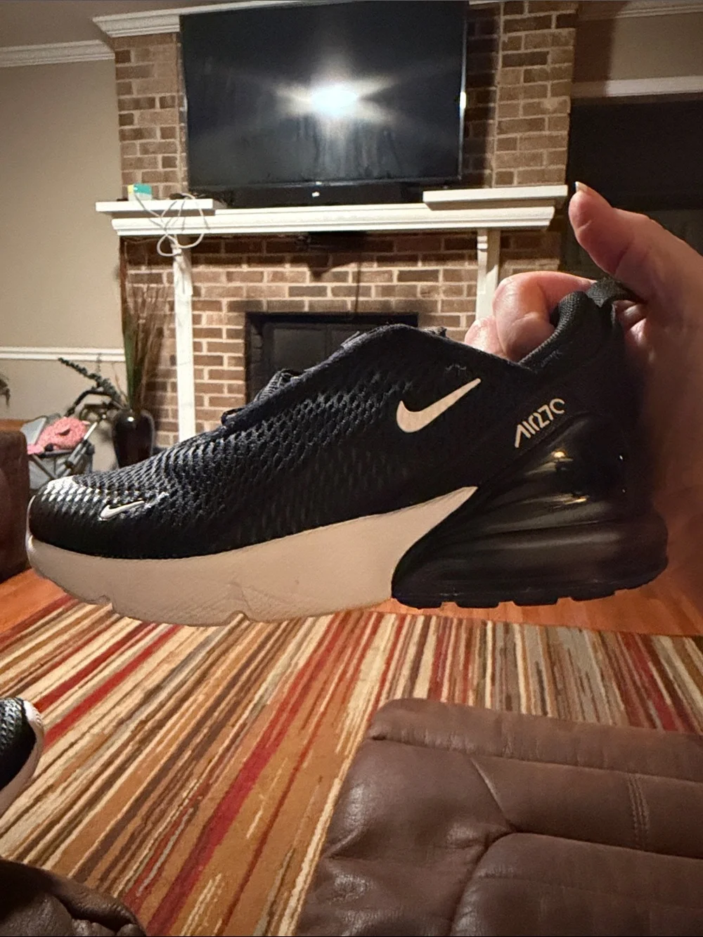 Nike Kids Black and White Air Max 270 Style Sneakers